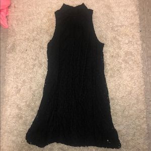 DONATING SOON // black lace halter dress